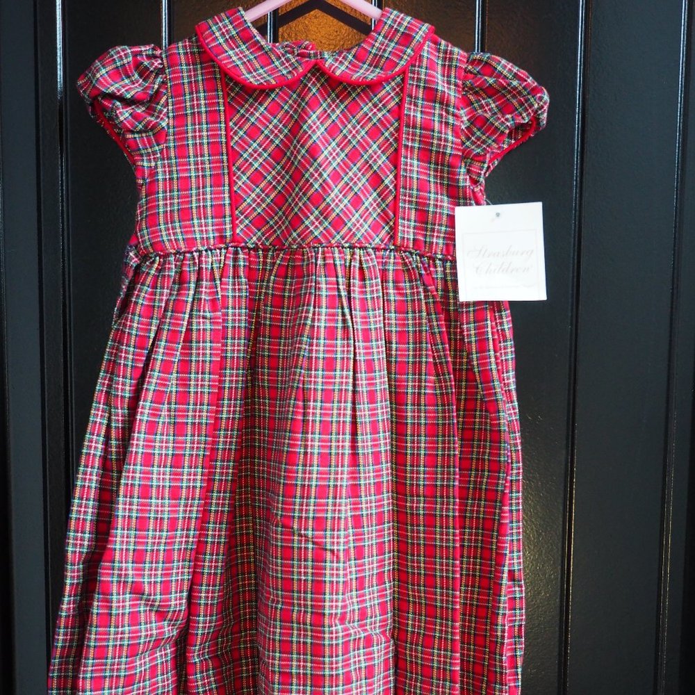Strasburg Brand New Red Plaid Dress - Baby 18M